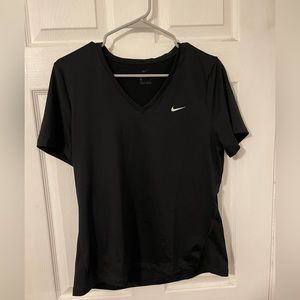 Black Nike v neck top